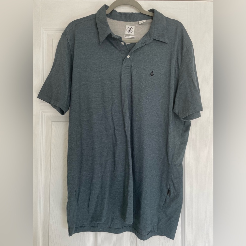 Volcom Men's Gray Polo Shirt